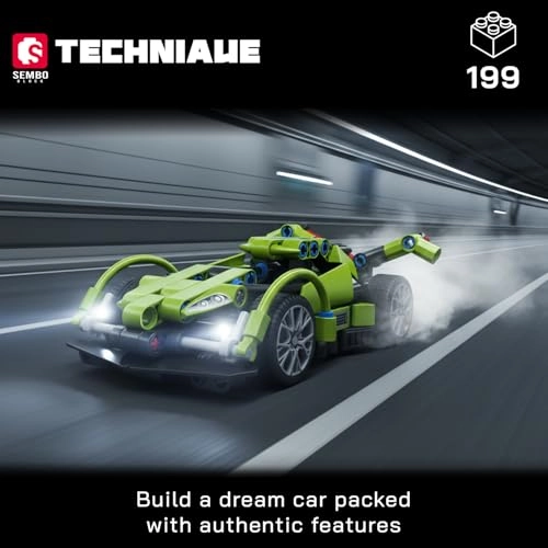 Technic Motorcycle and Car Model Kit - 1 pcs for ages 14+