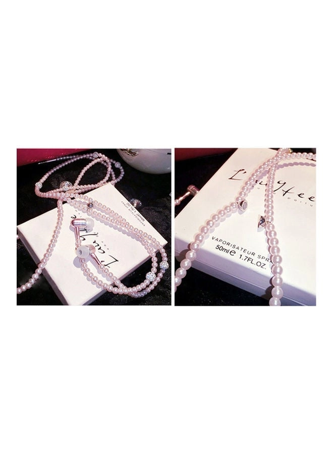 Pearl Necklace Stereo Wired Earphone