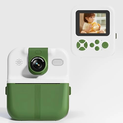 Instant Print Camera - 48MP 1080P 180° Rotating Lens