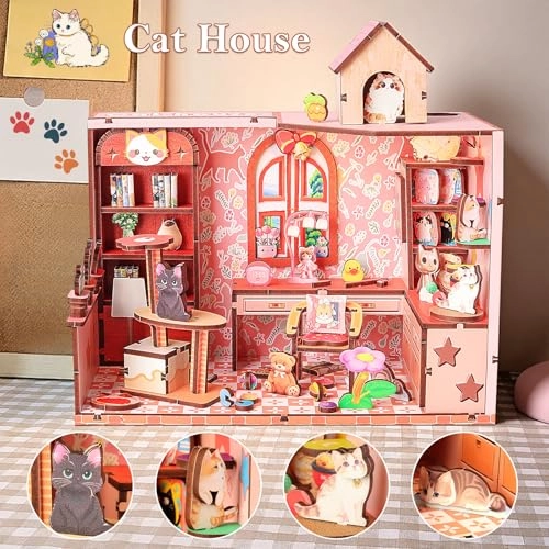 DIY Miniature House Dollhouse - Cat Hut