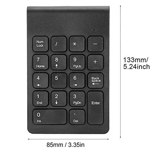 Wireless Numeric Keypad - 2.4G USB Black