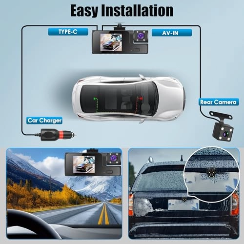 3 Channel Dash Cam - 1080P