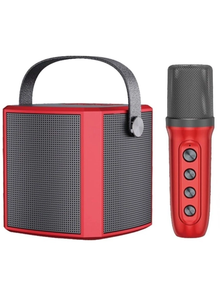 Portable Bluetooth Karaoke Speaker - Rechargeable wireless microphone Type-C charging TF Card support