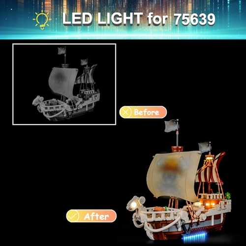 Light Kit for LEGO 75639 One Piece The Going Merry Pirate Ship Set - Plastic One Piece 1