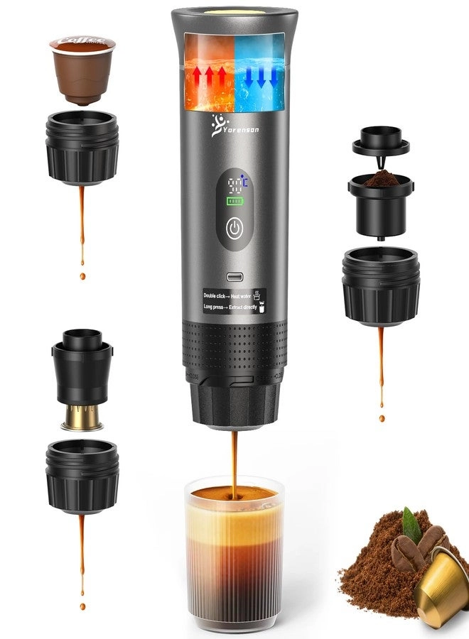 Yorenson Portable Espresso Maker - USB-C LED Display Self-Heating