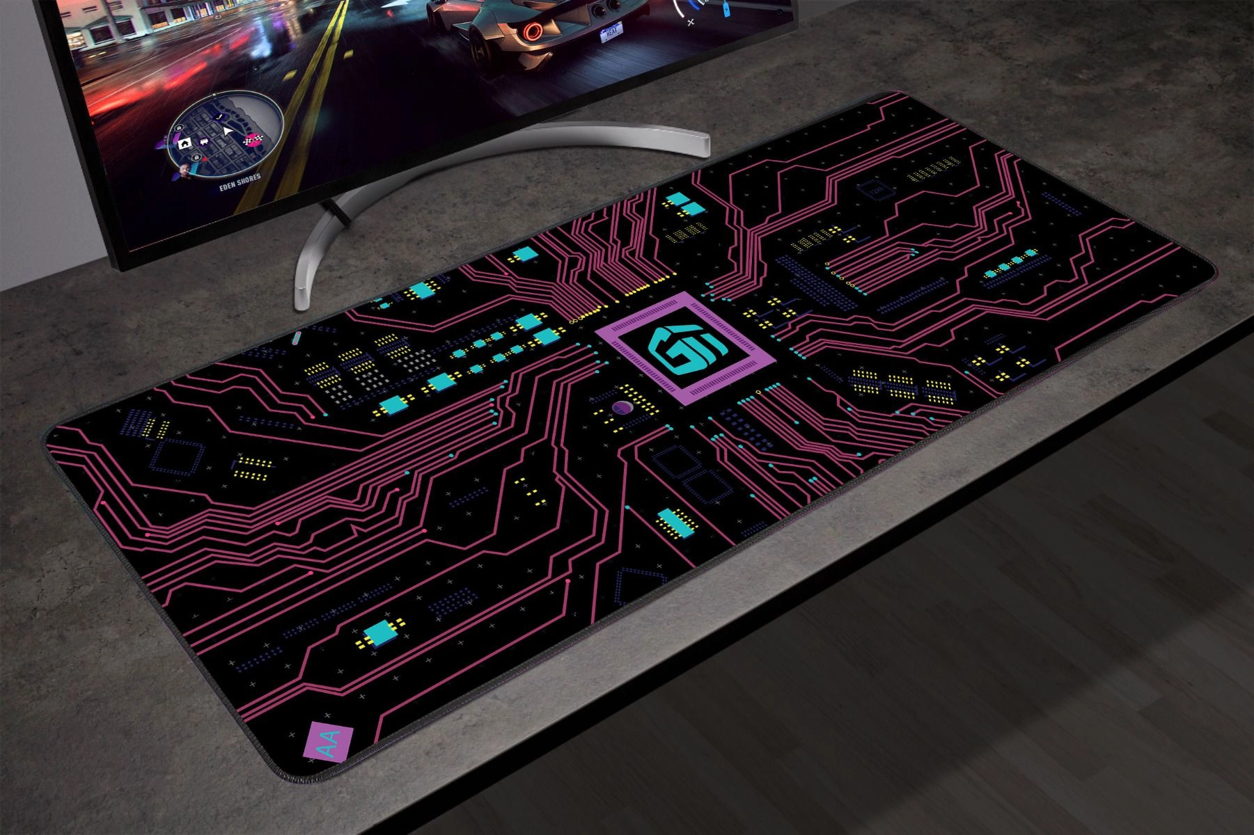 Graffiti Polyester Gaming Mouse Pad - 80x30 cm