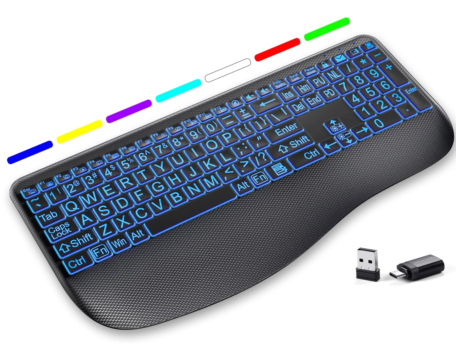 Large Print Backlit Wireless Keyboard - Wireless