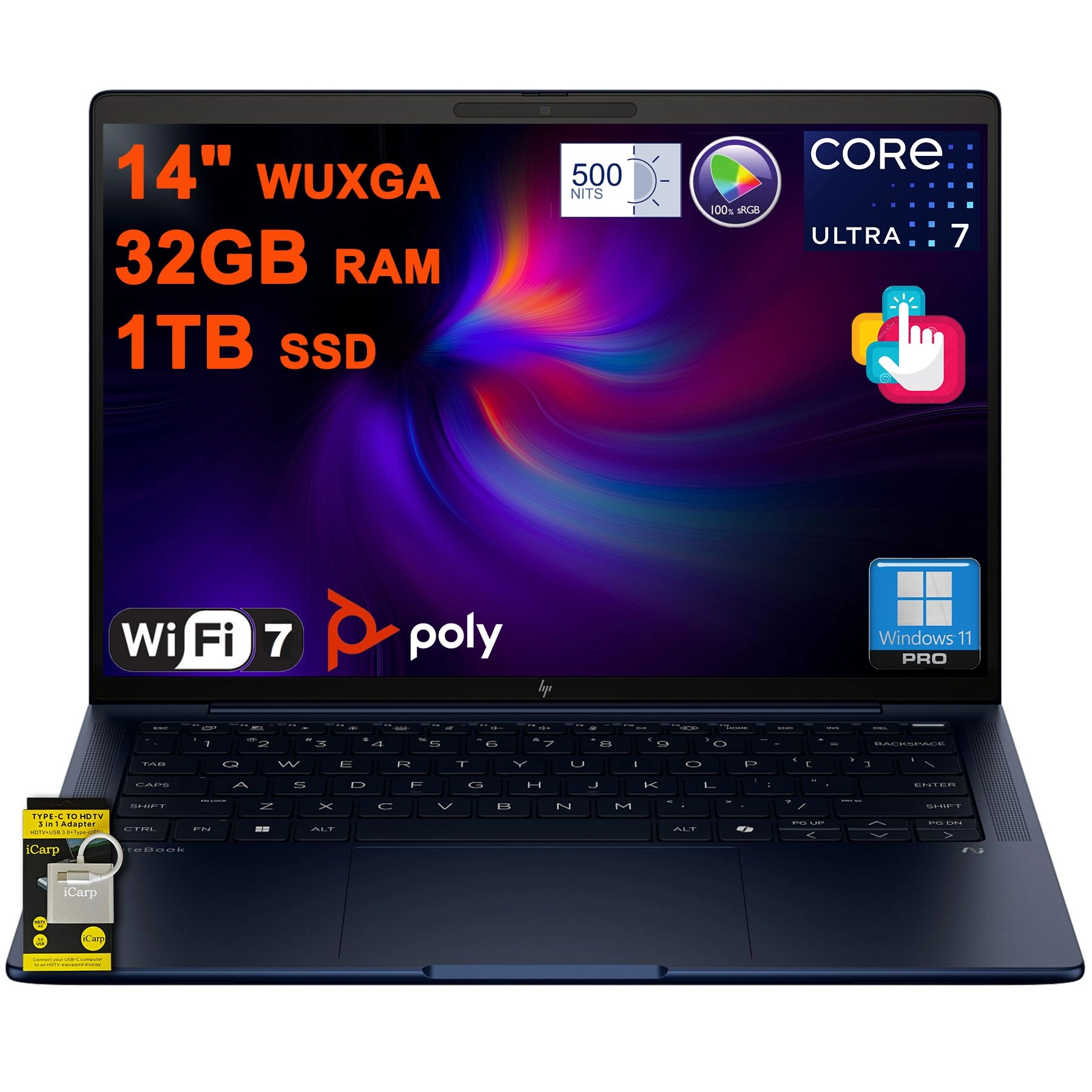 Elitebook X Flip G1i 258V - 14'' Core Ultra 7-258V 32GB DDR5 1TB SSD