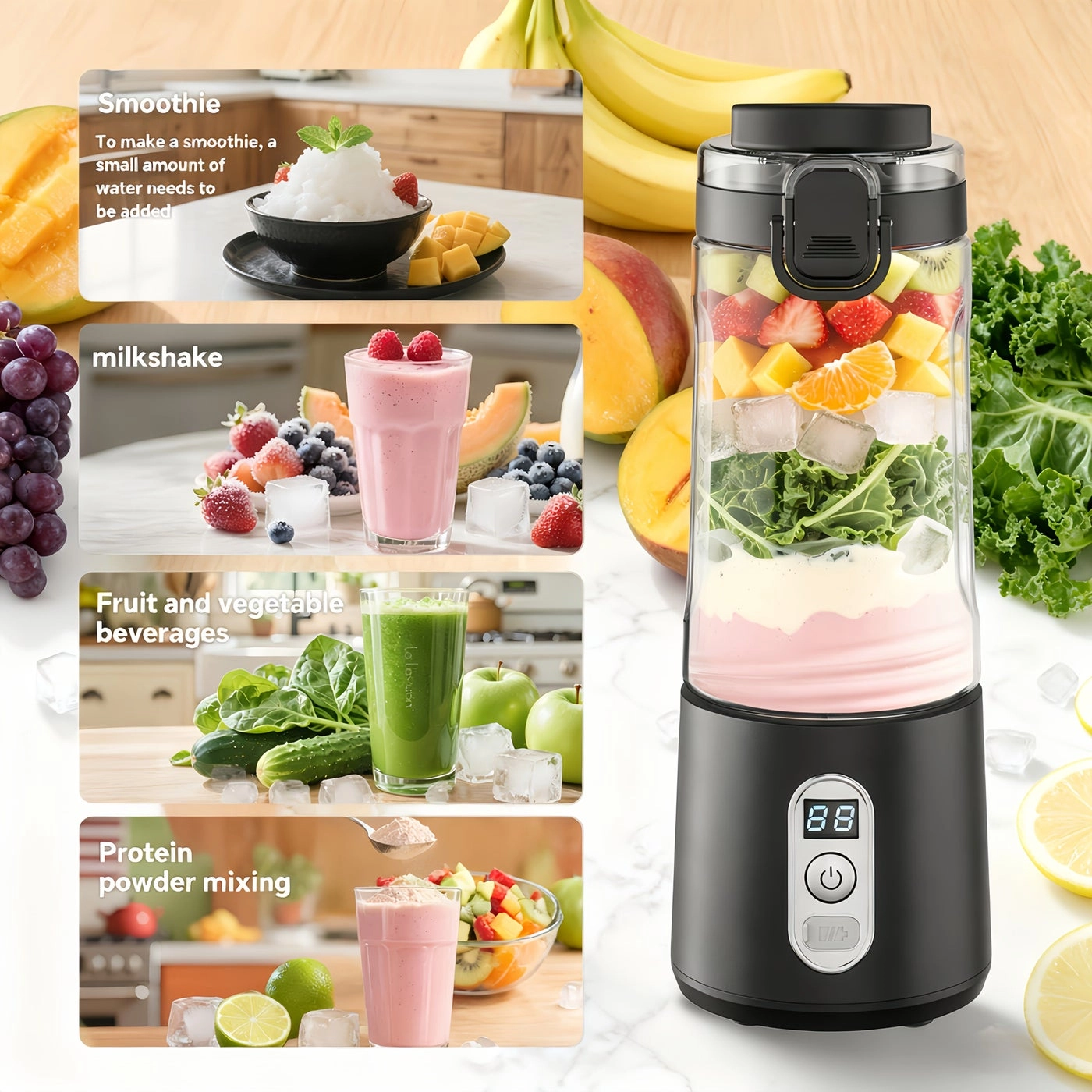 Generic Portable Handle Blender And Juicer
