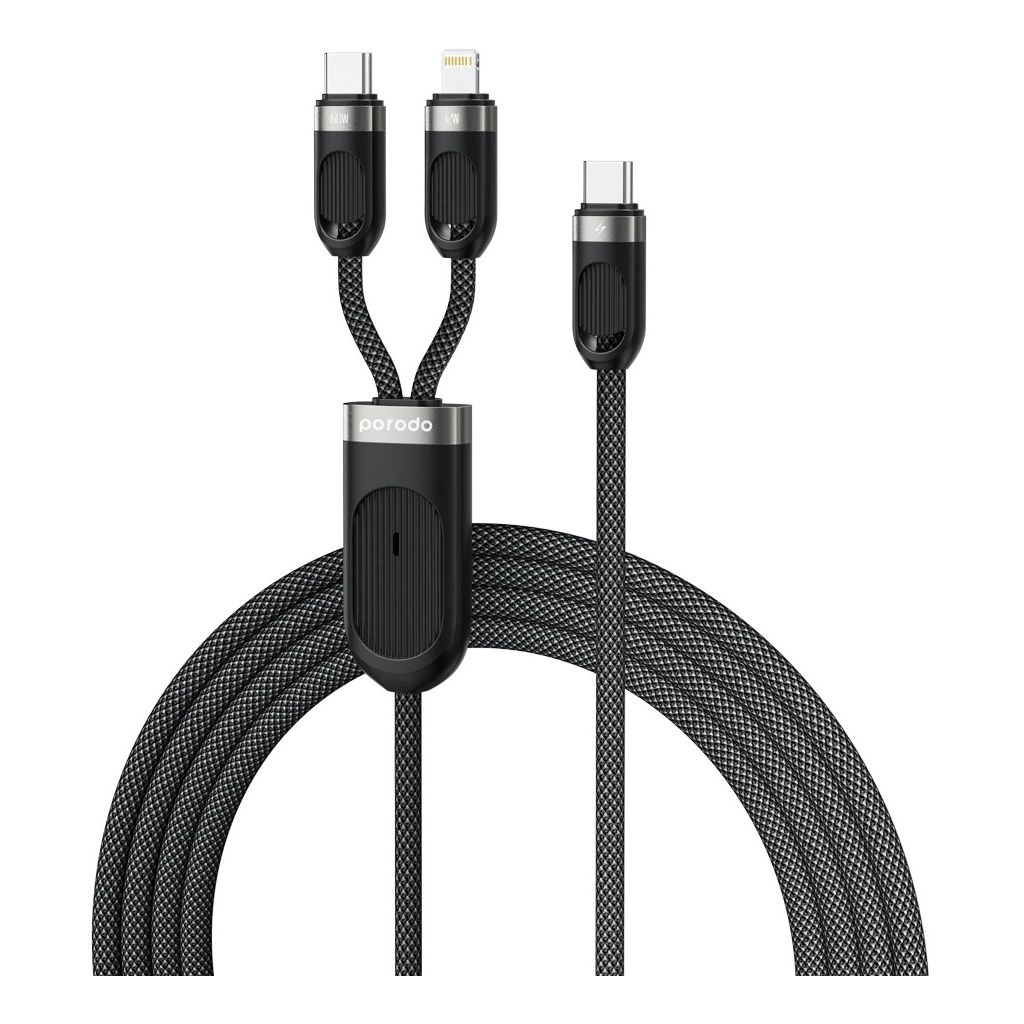 Porodo Type-C & Lightning Fast Charging Cable 60W USB-C to Lightning 1.2m