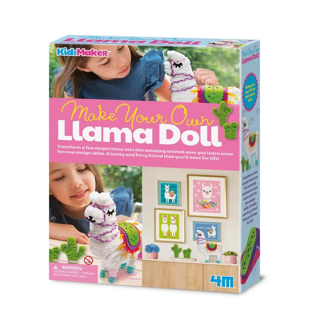 4M KidzMaker Make Your Own Llama Doll - 5+ years 1 piece