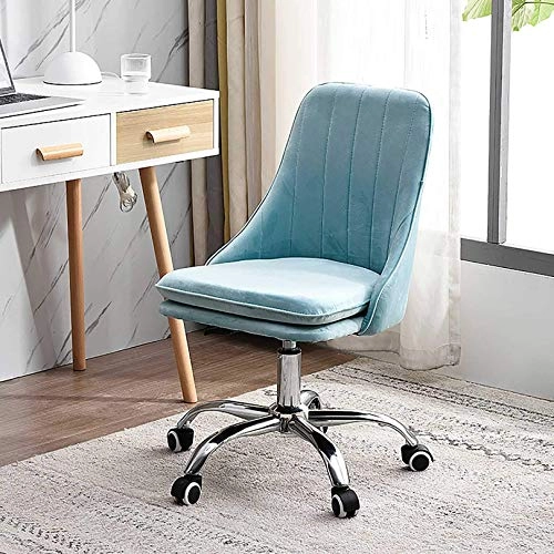 Velvet Task Chair - Adjustable Swivel Rolling Purple
