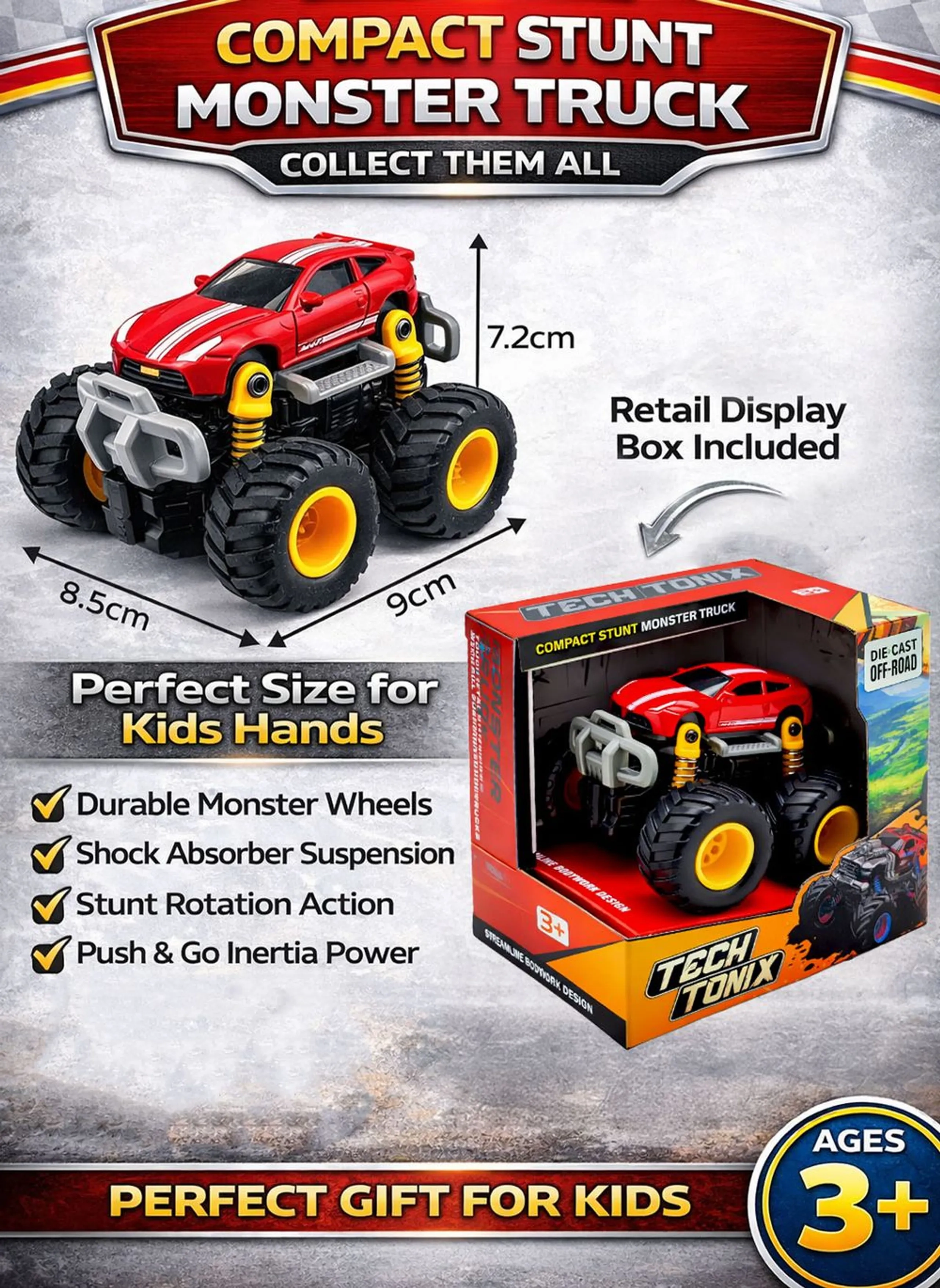 Stunt Monster Truck - 9 pcs