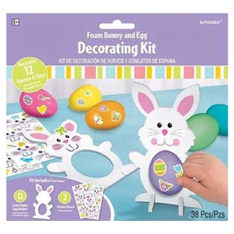 Party Centre Easter Egg Foam Decorating Kit - 12pc Easter