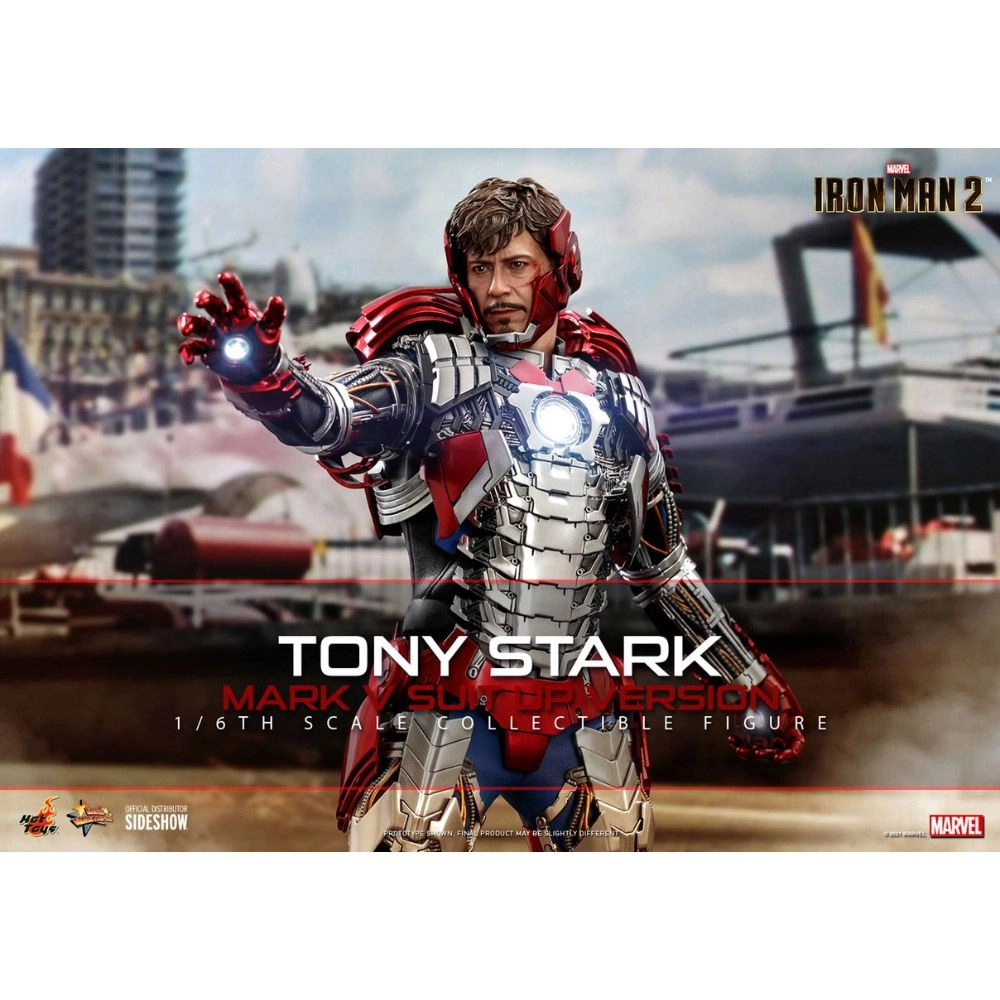 Hot Toys Tony Stark - Iron Man - Mark V Suit Up Version