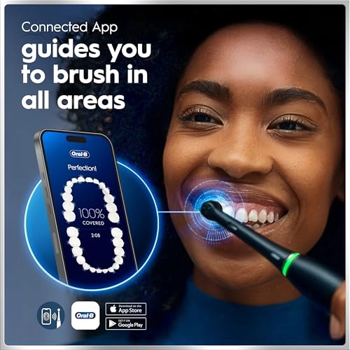 iO Deep Clean + Protect - Rechargeable Black + iO Series 7 + Replacement Brush Heads - 2 + Charging Travel Case