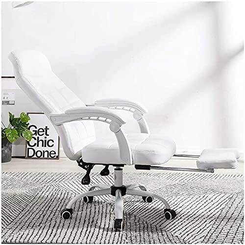 Desk Chair - PU Leather Brown High Back