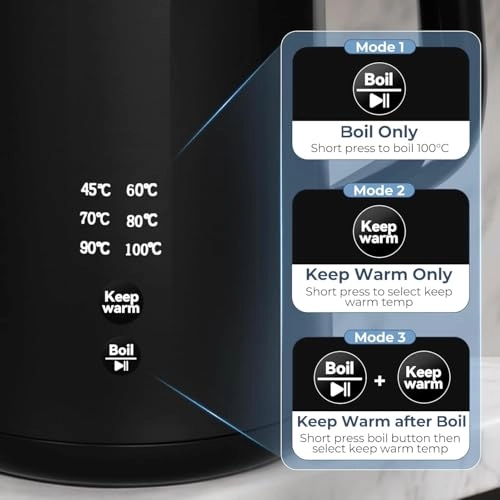Temperature Control Stainless Steel Electric Kettle