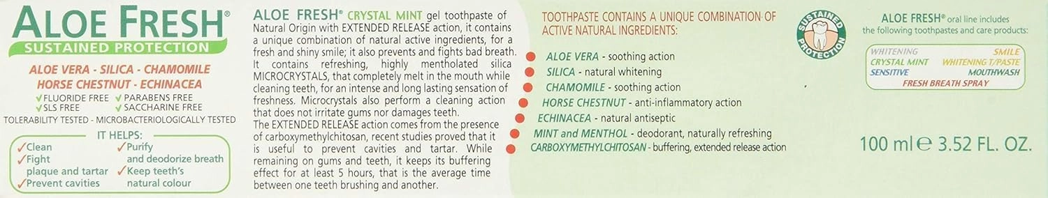 Crystal Mint Aloe Vera Toothpaste 100 ml