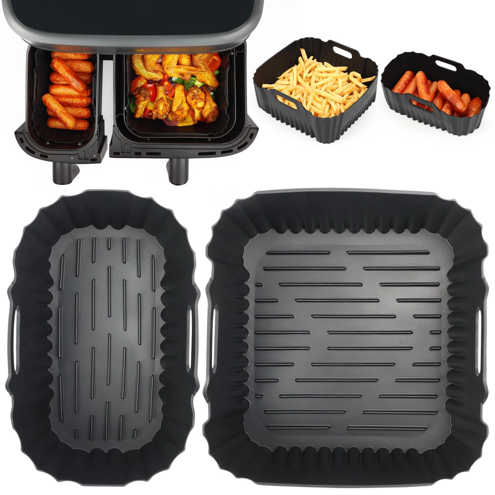Silicone Air Fryer Liners - 2pcs