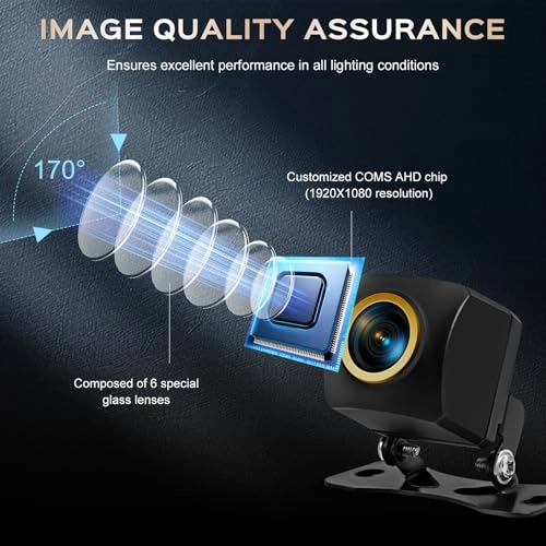 License Plate Backup Camera - Night Vision RCA 1080P