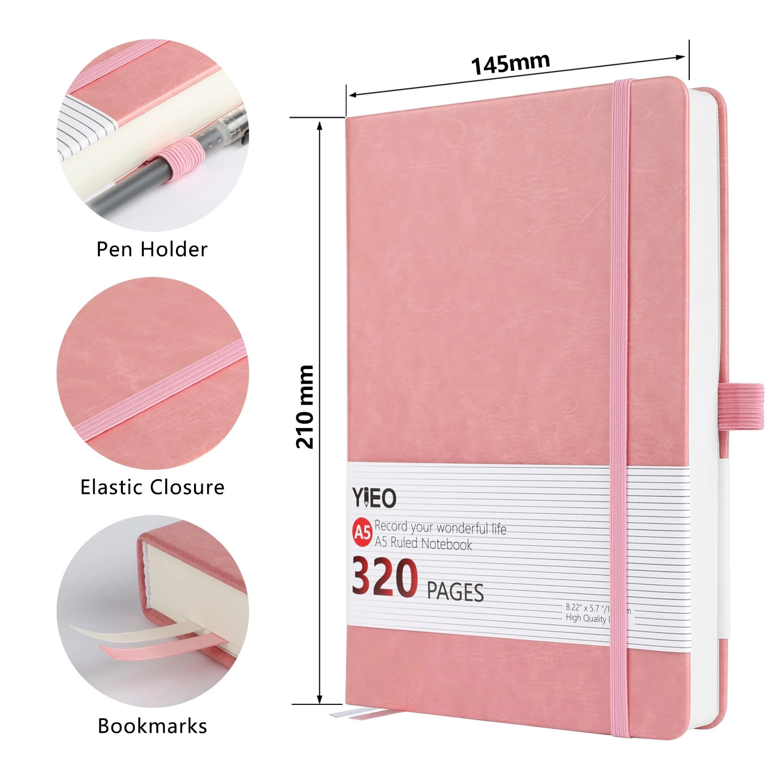 Notebook A5 Hardcover - Lined 160 Sheets