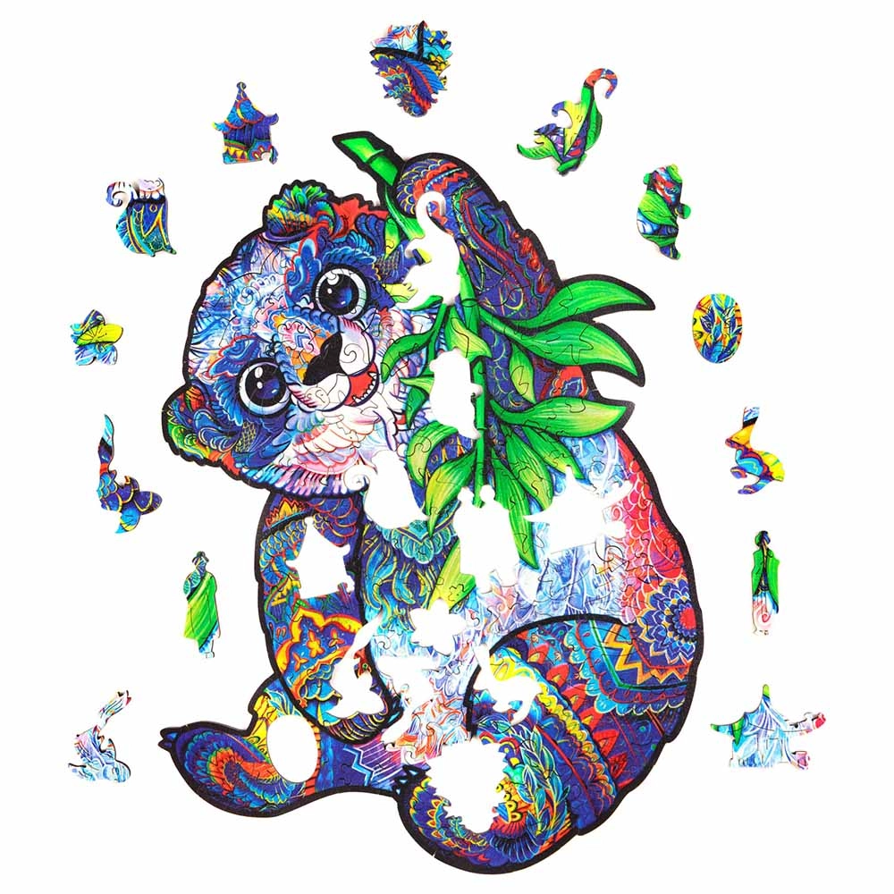 Serious Panda Wooden Puzzle (4107390-PANDA_M) - 215 pcs