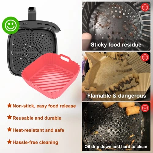 Air Fryer Liners - Silicone 2 Pack