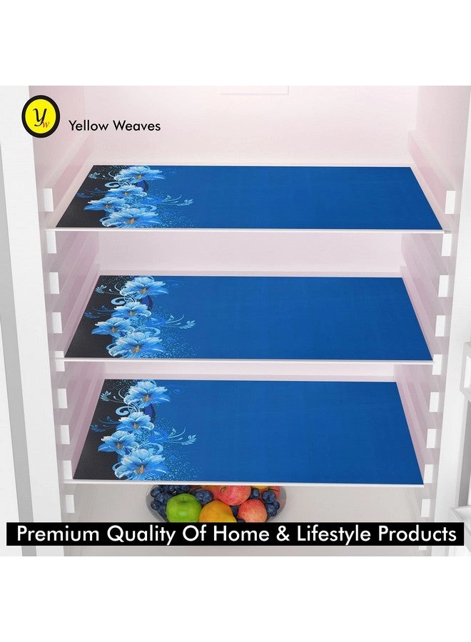 Refrigerator Drawer Mats - Pack Of 6 11 X 17 Inches Blue