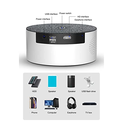 Mini Projector B0C4L8KR49 9000 LUMINOUS FLUX 1920x1080