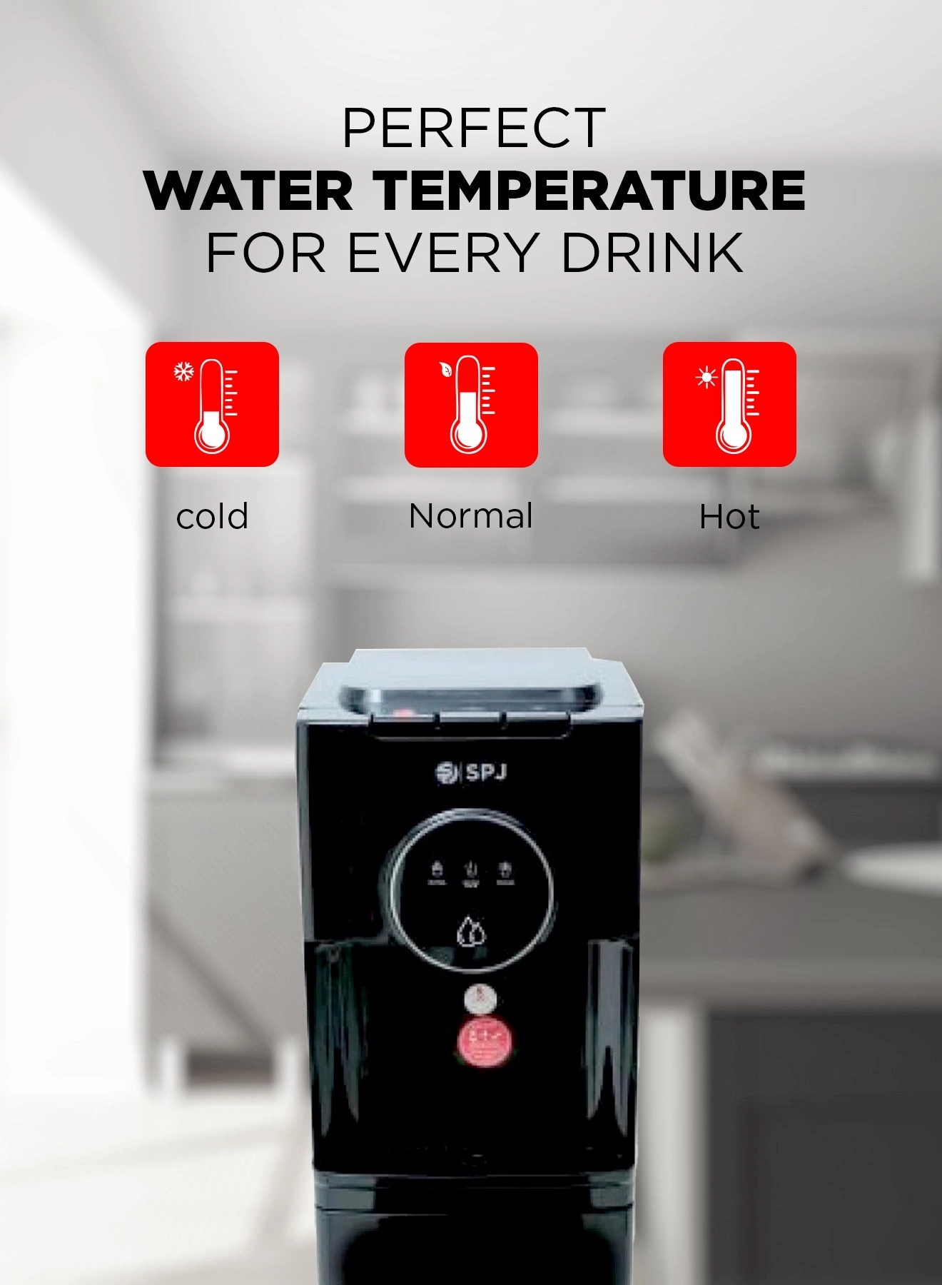 Bottom Loading Water Dispenser - 3 Tap Hot Cold Normal