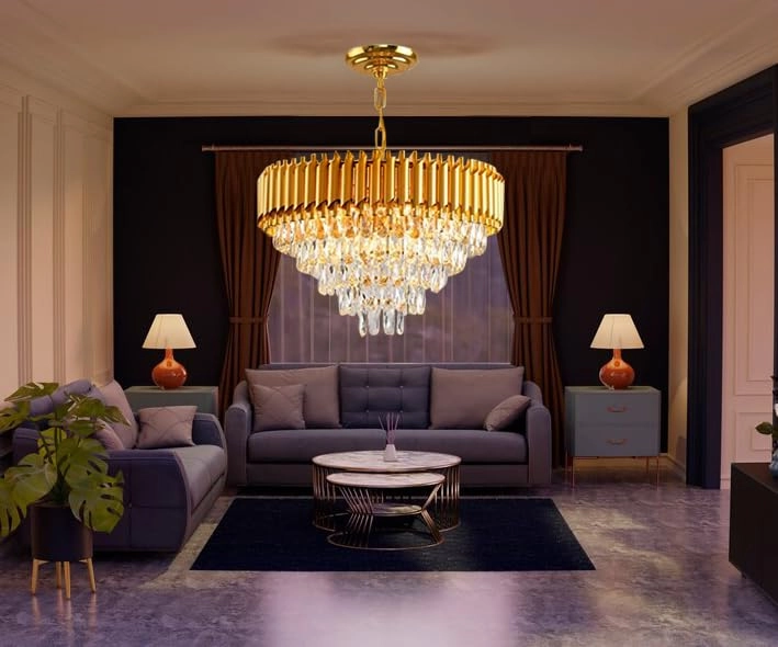 GOLD MAMMA - 4-Tier Crystal Chandelier 500 MM