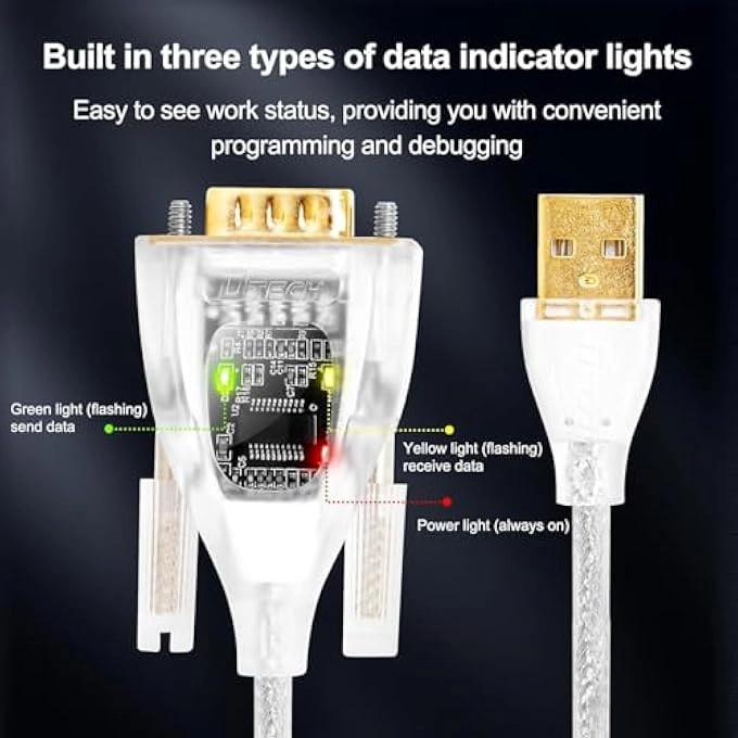 USB to serial adapter - Type A USB DB9