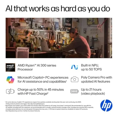 OmniBook X Flip - 16'' Ryzen AI 7 350 24GB DDR5 1TB SSD