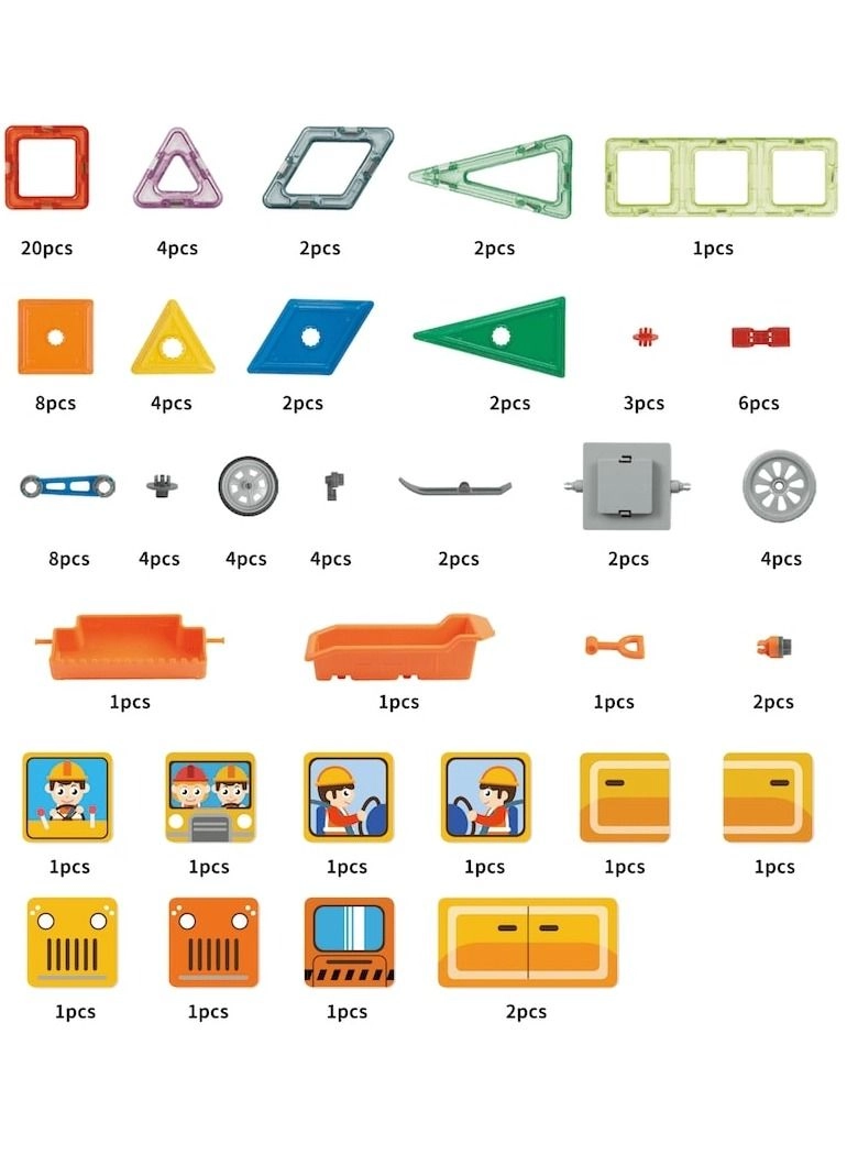 Stem Construction Magnetic Building Blocks - 65pcs