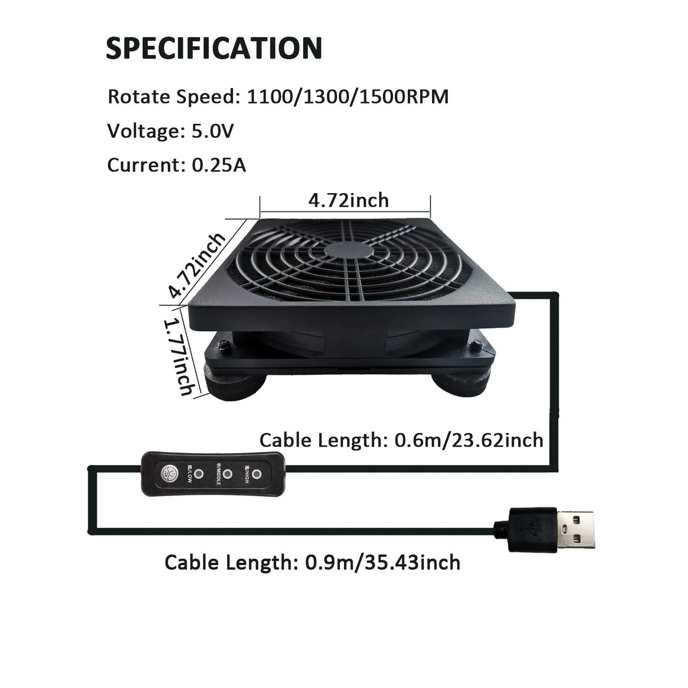 Computer PC CPU Fan - 120mm