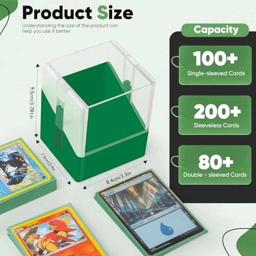 Deck Box - 200+ sleeveless cards 100+ Single-Sleeved Cards