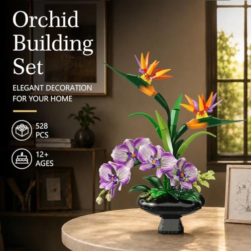 Orchid Flowers Building Set - 505 pcs