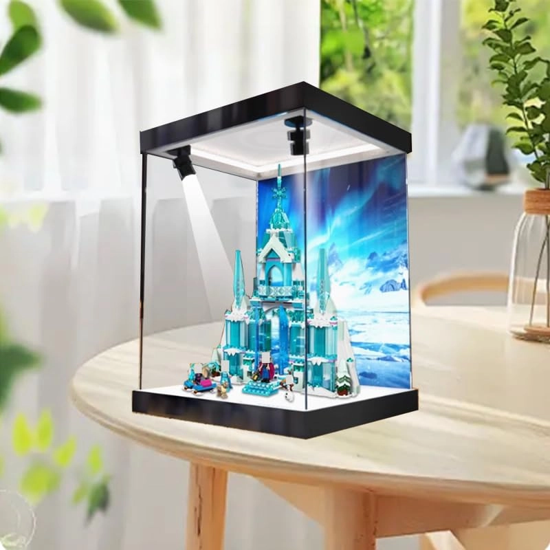 Clear Acrylic Display Case (43244) - 33x20x40cm High Bottom+background