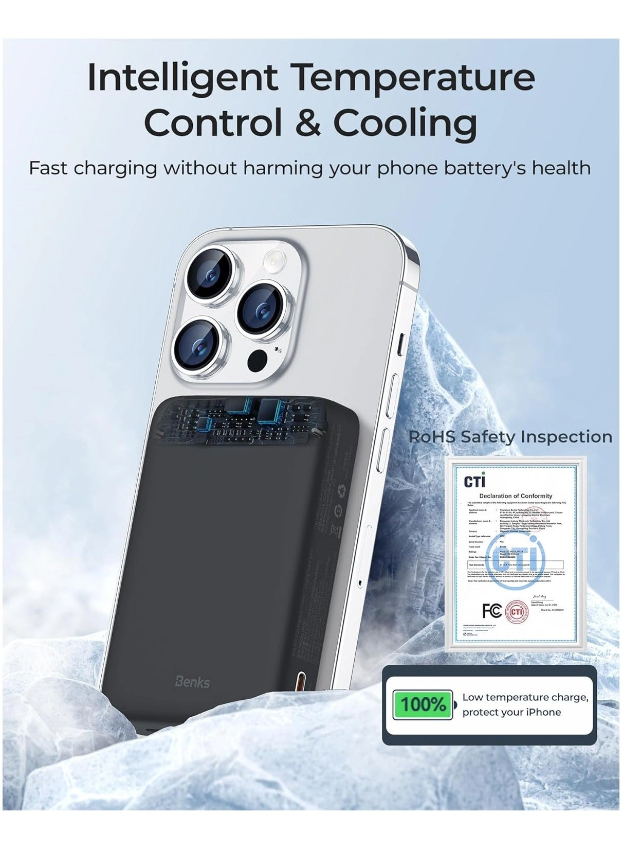 Magnetic Power Bank - 10000 mAh 20W Fast-Charging Magsafe Compatibility