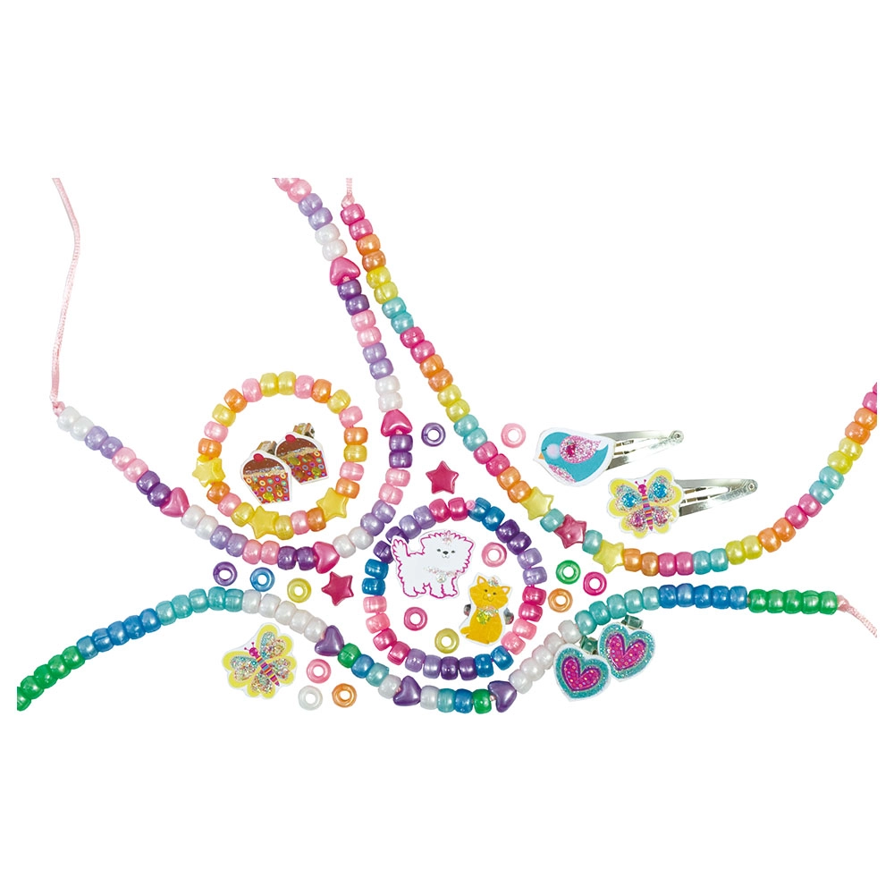 Jewellery Craft Set - 300 pony beads Suitable for 7 to 12 yrs