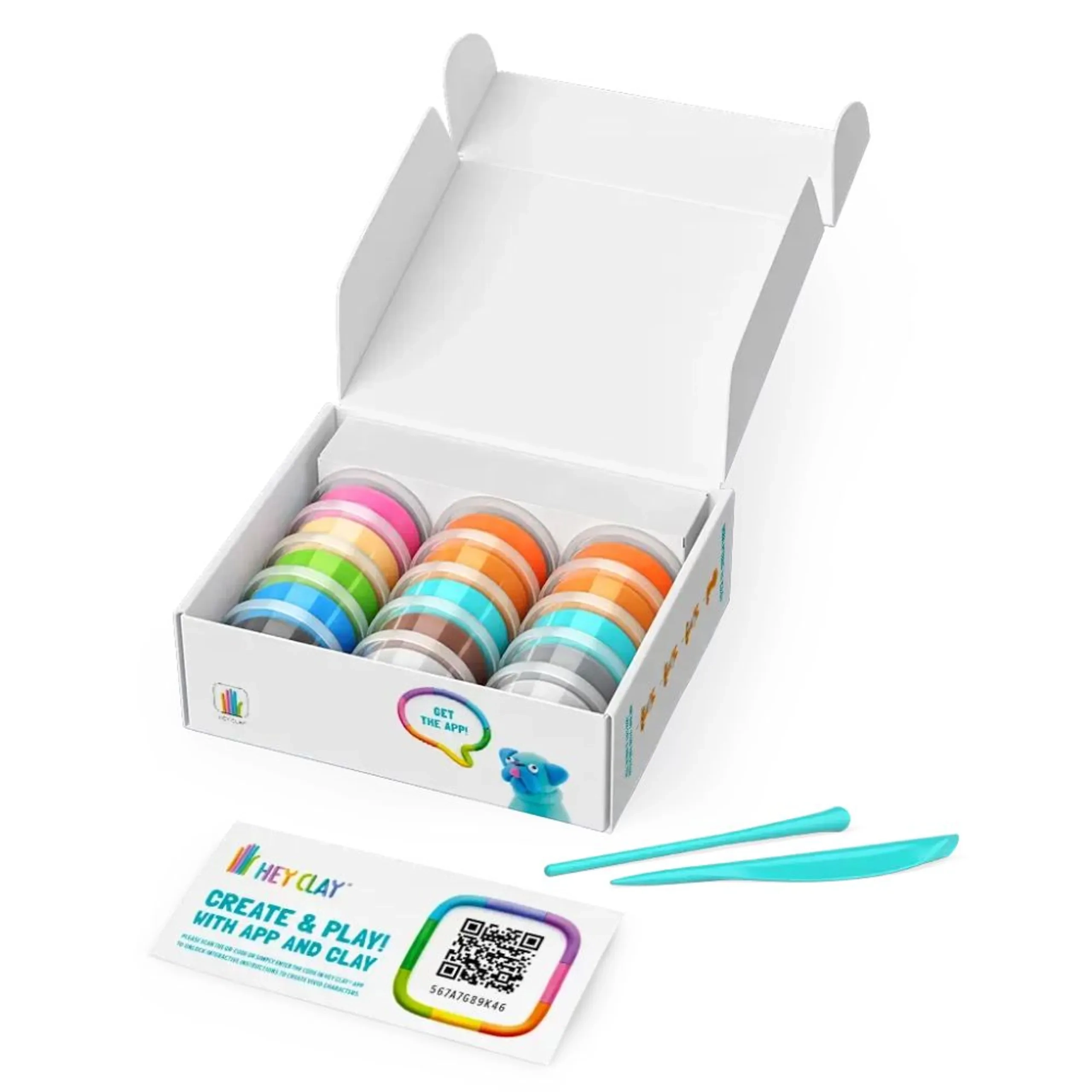 Dog Story Modelling Air Dry Clay Kit - 540g 15pcs.