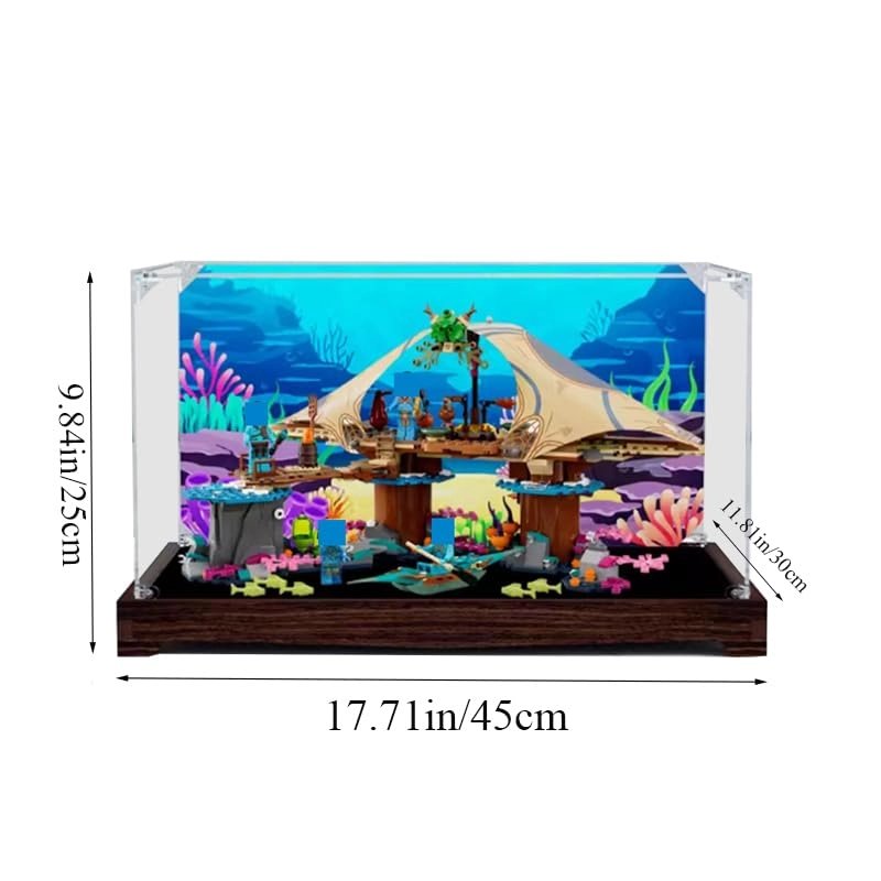 Clear Acrylic Display Case for LEGO LegoAvatar 75578 - The Way of Water Metkayina Reef