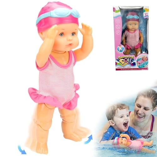 Swimming Baby Doll - 14x9x33cm Battery-Powered