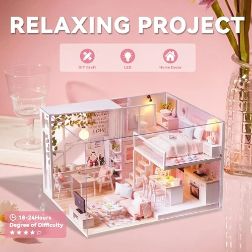 Dollhouse Miniature DIY House Kit - Creative Room 1:100