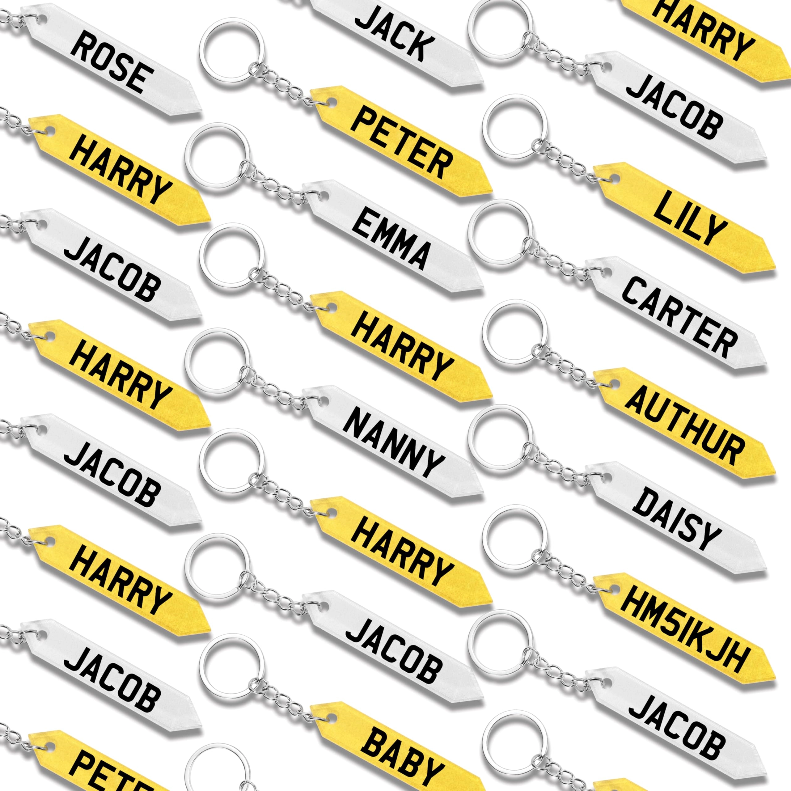 Number Plate Keyring - Number