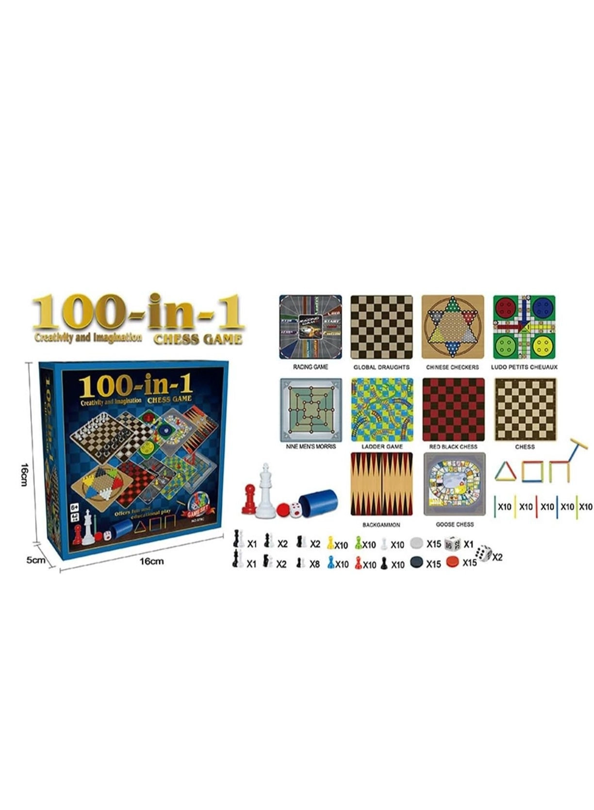 100 Board Games - multicolour English Set