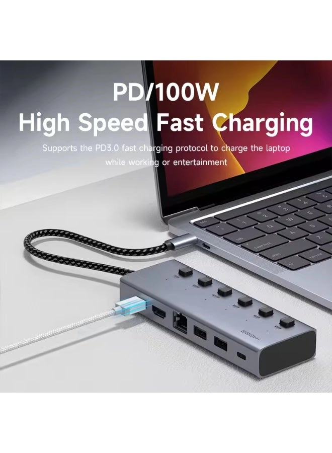 Magnetic USB C Hub - Type-C Android laptop tablet