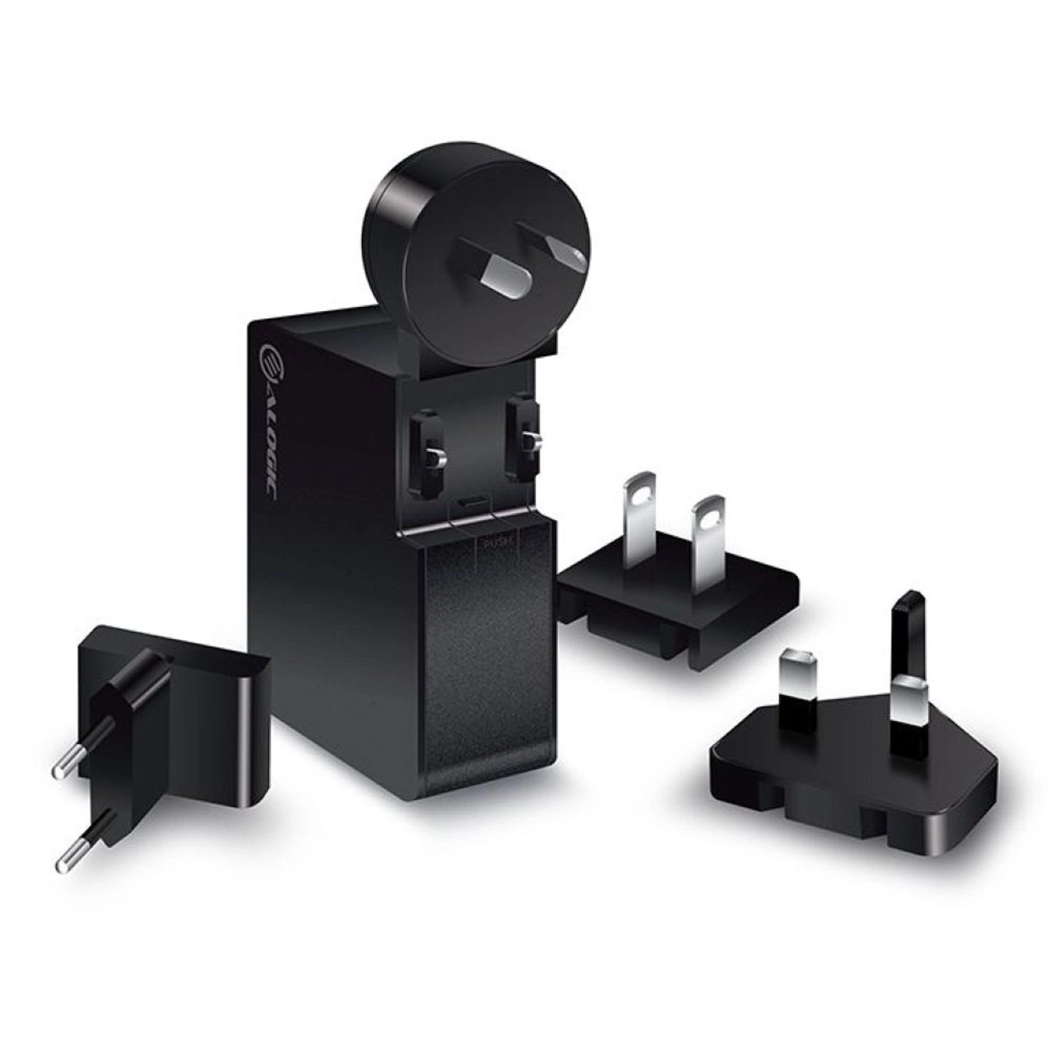 3 Port Travel Power Adapter - au eu uk us 45W