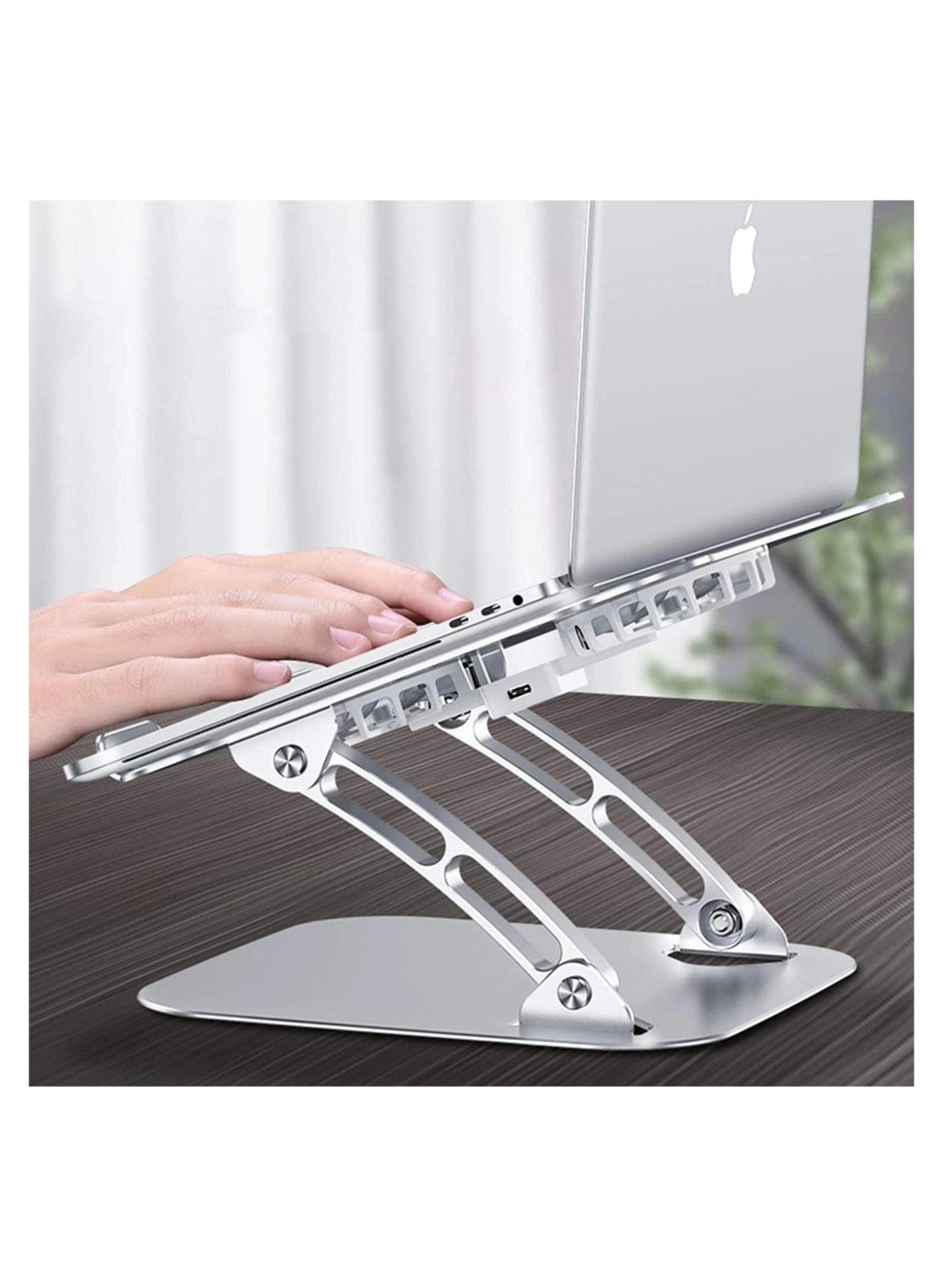 Laptop Stand with Cooling Fan V4 - Adjustable Height White